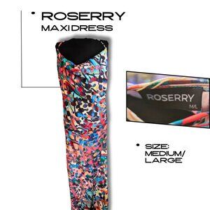 NWT Roserry Abstract Print Maxi Dress M/L